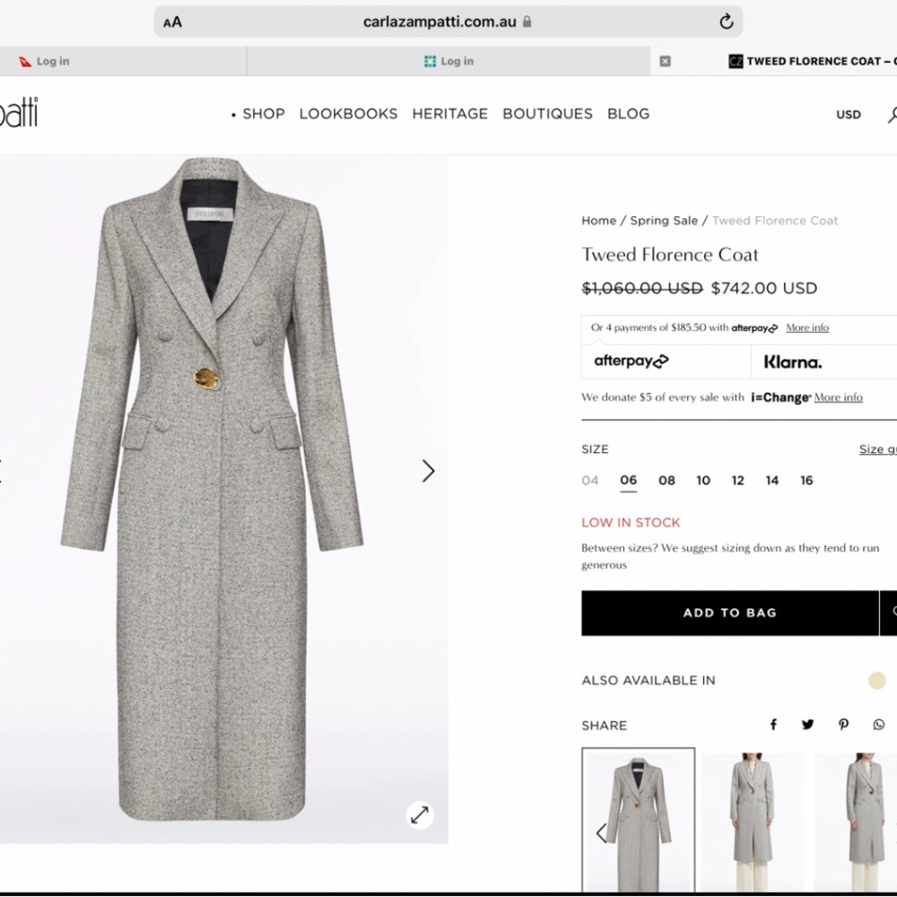 Spring tweed driving coat from Carla Zampatti
